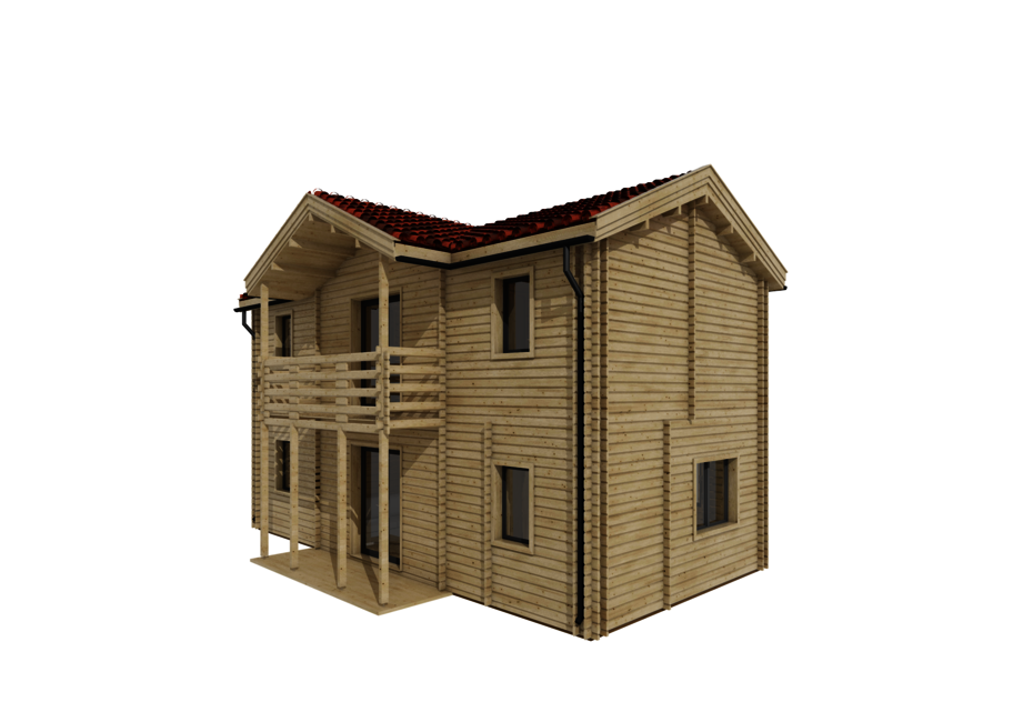 Caleba SRL - Casa di legno abitabile GILDA 116 m²