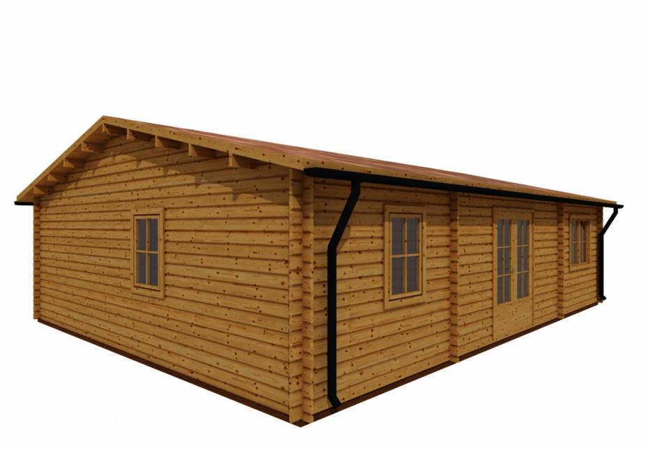 Caleba SRL - Casa di legno Giada 10mX7,2m (44mm)