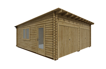 Caleba SRL - Garage in legno DOPPIO, 6x6, 36 m²