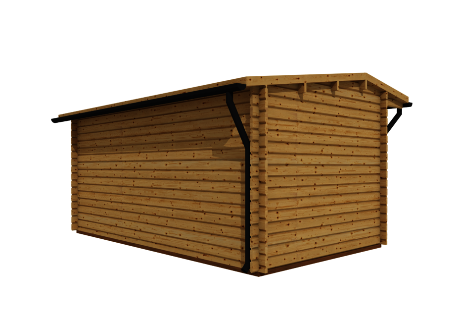 Caleba SRL - Casetta di legno AZZURRA (44mm) 5mx3m