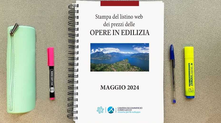 Nuovo Listino Edili CCIAA Como-Lecco: Da oggi disponibile anche su CARTA!