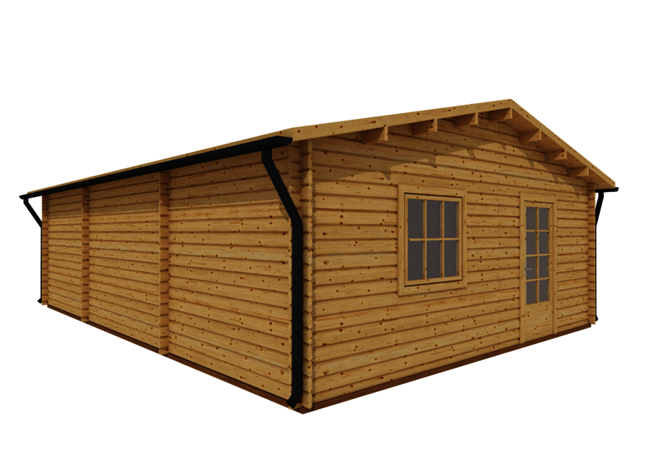 Caleba SRL - Garage in legno TRE POSTI 9x6 m