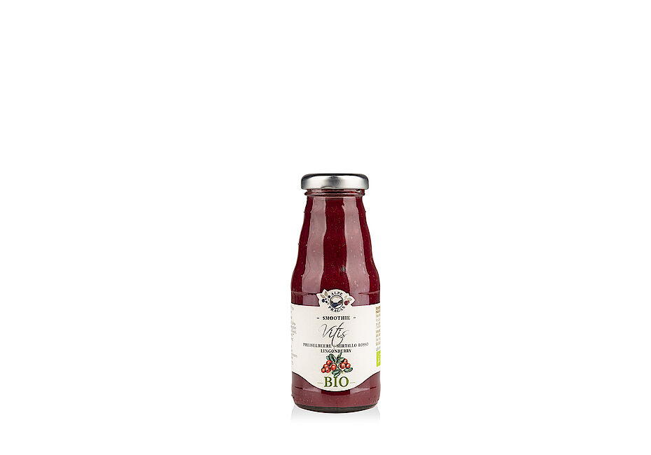 AlpenFein - Delizie dell'Alto Adige - Vitis Bio Smoothie di Mirtillo Rosso 200ml