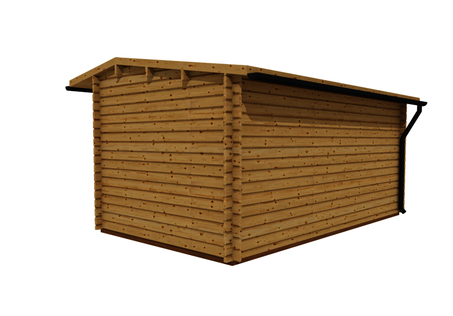 Caleba SRL - Casetta di legno AZZURRA (44mm) 5mx3m
