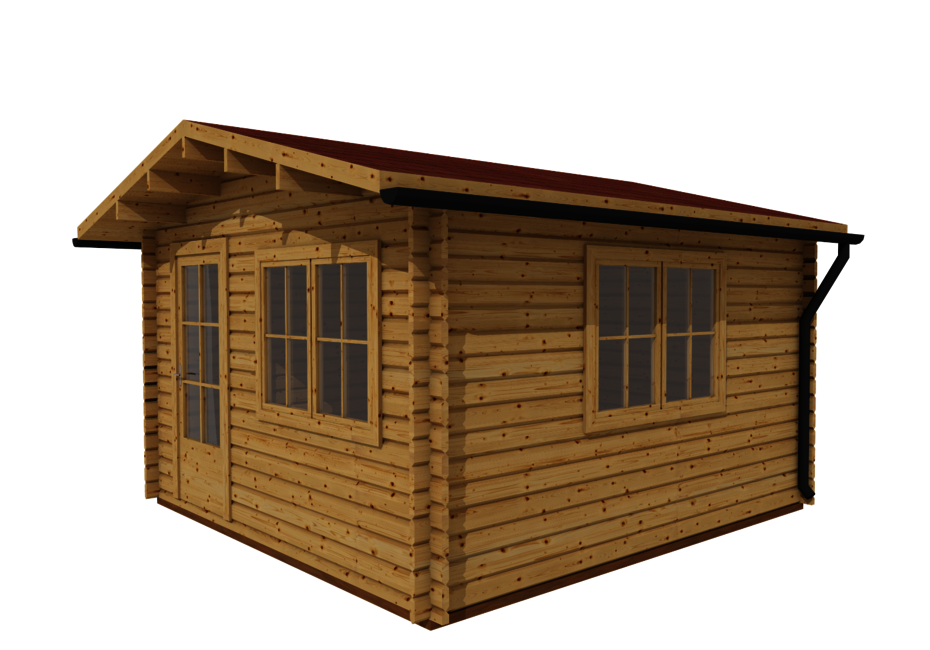 Caleba SRL - Casetta di legno (44mm) ANNA 4x4 m