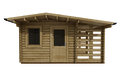 Caleba SRL - Casa in legno AURORA 3x2.5 7,5 m² + Legnaia