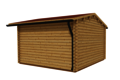 Caleba SRL - Casetta di legno (44mm) LAURA 4x4 m