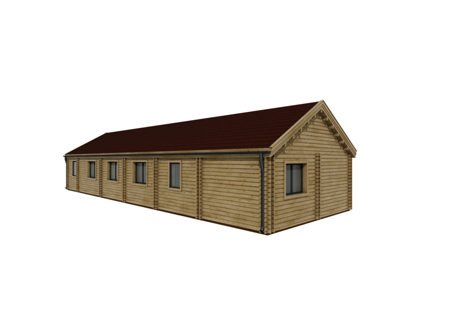 Caleba SRL - Casa in legno abitabile GINEVRA 114 m² con patio da 15 m²