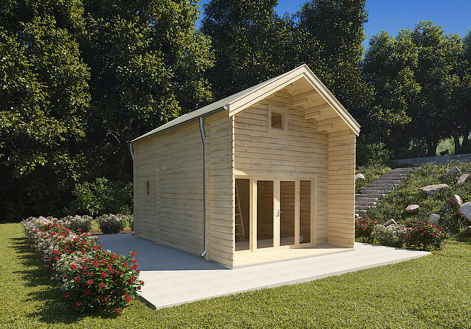 Caleba SRL - Casa in legno ELODIE 4x6 m, 24 m²