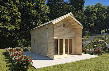 Caleba SRL - Casa in legno ELODIE 4x6 m, 24 m²