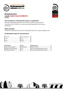 scheda tecnica i.work calix calce idrata