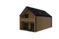Caleba SRL - Casa bifamiliare di legno abitabile CALIPSO 120 m²
