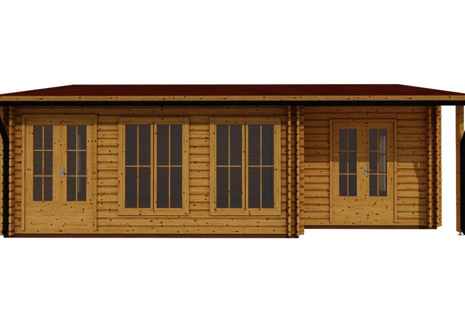 Caleba SRL - Casa di legno coibentata ADELE 8x6 m 48 mq