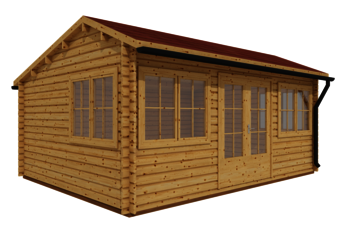 Caleba SRL - Casetta di legno CAMILLA (44mm) 5,5mx4,2m