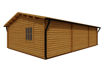 Caleba Italia srls - Garage in legno TRE POSTI 9x6 m