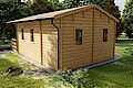 Caleba SRL - Casa di legno coibentata Gaia 6m x 4,5 +10,16mq mezzanino calpestabile