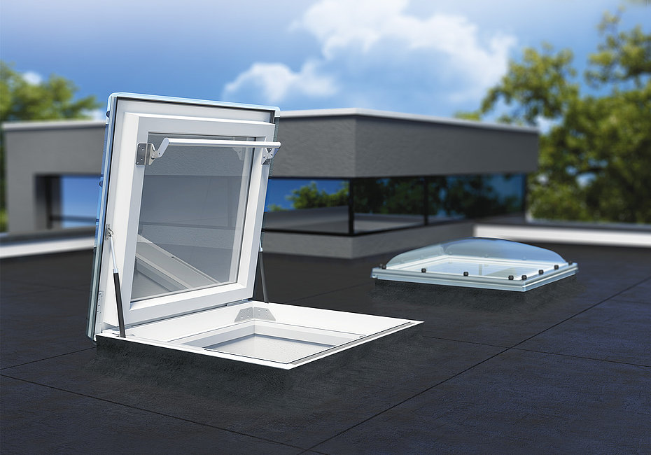 Fakro - Finestra per tetti piatti DR_ con accesso al tetto