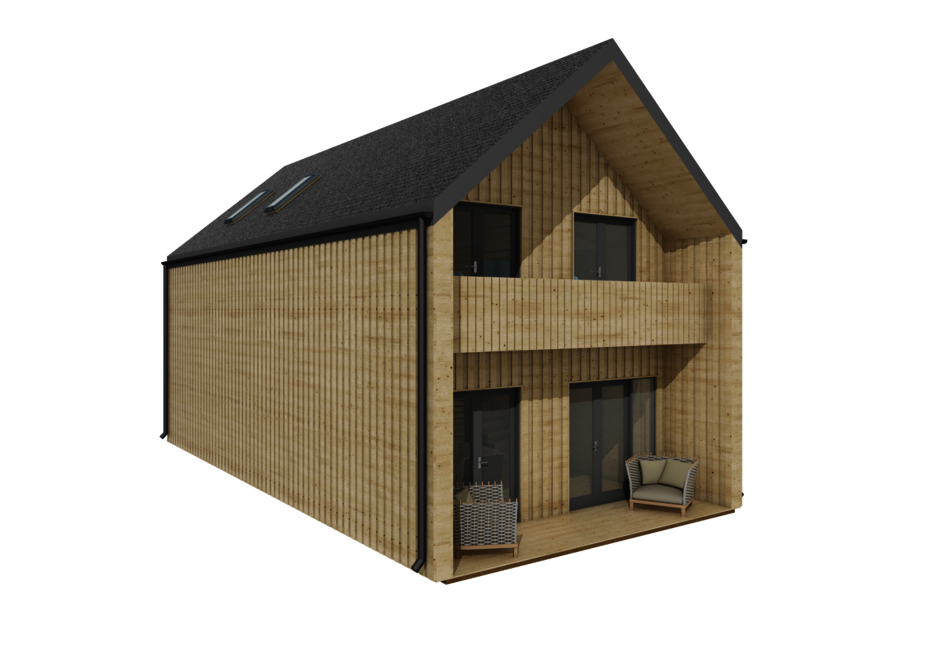Caleba SRL - Casa di legno abitabile PENELOPE 95 m²