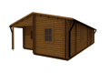 Caleba SRL - Casa in legno coibentata ALMA 6x12 72 mq