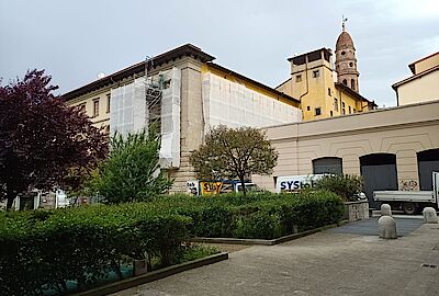 Consolidamento delle fondazioni di Palazzo della Badia ad Arezzo