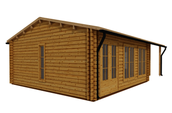 Caleba SRL - Casa di legno coibentata ADELE 8x6 m 48 mq