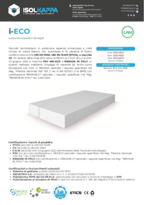 i ECO Scheda Tecnica Isolkappa Italia Srl