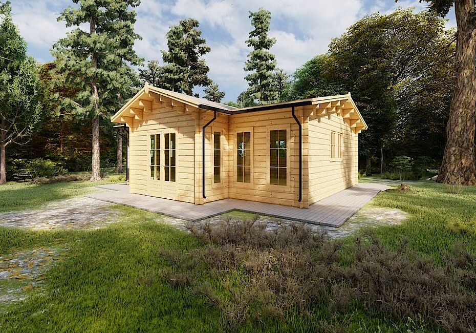 Caleba SRL - Casa In legno Noemi 44 mm 60 mq