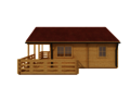 Caleba SRL - Casa di legno Smeralda 36mq e mezzanino calpestabile + terrazza 19mq
