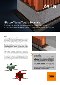 BLOCCO YTONG TAGLIO TERMICO