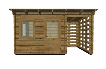 Caleba Italia srls - Casa in legno LISA 3x3, 9 m² + Legnaia