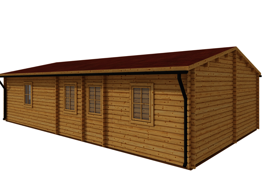 Caleba SRL - Casa in legno Alma (44mm) 6x11 m 66 Mq