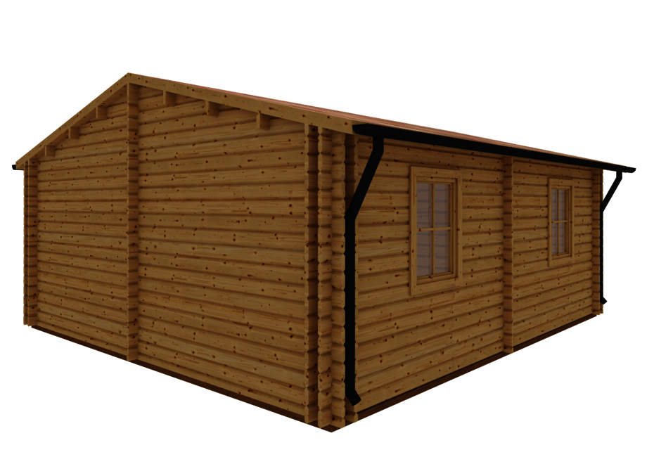 Caleba SRL - Casa di legno coibentata IRMA 6x6 m