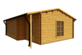 Caleba SRL - Casa di legno ADELE 8mx6m (44mm)