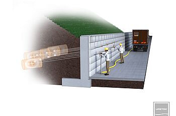 Uretek - Ancoraggio muri contro terra 