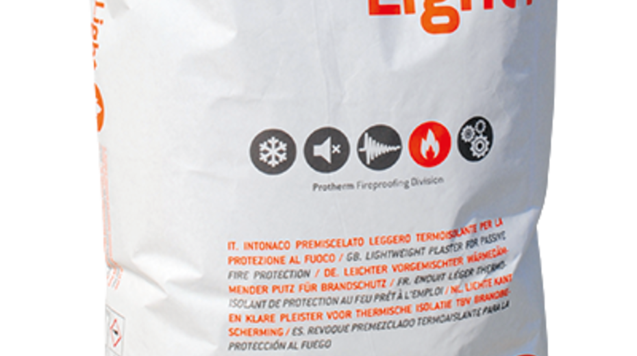 L'intonaco antincendio Protherm Light, certificato ETA