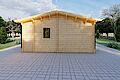 Caleba SRL - Casa di legno (coibentata 44mm+44mm) AUGUSTA 8x6 m 48 mq 