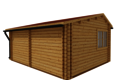 Caleba SRL - Casetta di legno coibentata CAMILLA 5,5mx4,2m