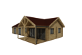 Caleba SRL - Casa di legno abitabile ISOTTA 125 m²