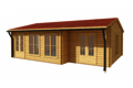 Caleba SRL - Casa di legno ADELE 8mx6m (44mm)