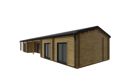 Caleba SRL - Casa di legno abitabile CLIO 115 m² con tettoia auto 22 m²