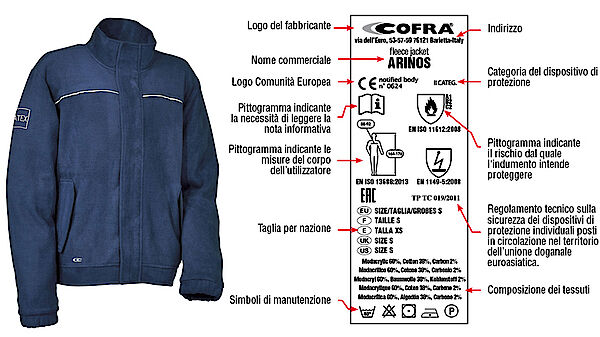 specifiche abbigliameno antinfortunistico