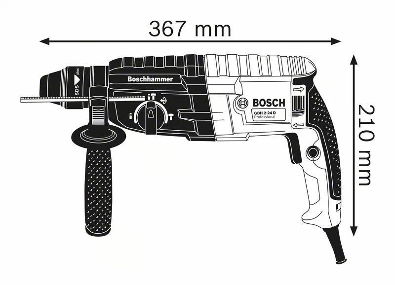 BOSCH Professional - GBH 2-24 D Professional - Martello perforatore