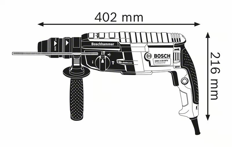 BOSCH Professional - GBH 2-28 DFV Professional - Martello perforatore