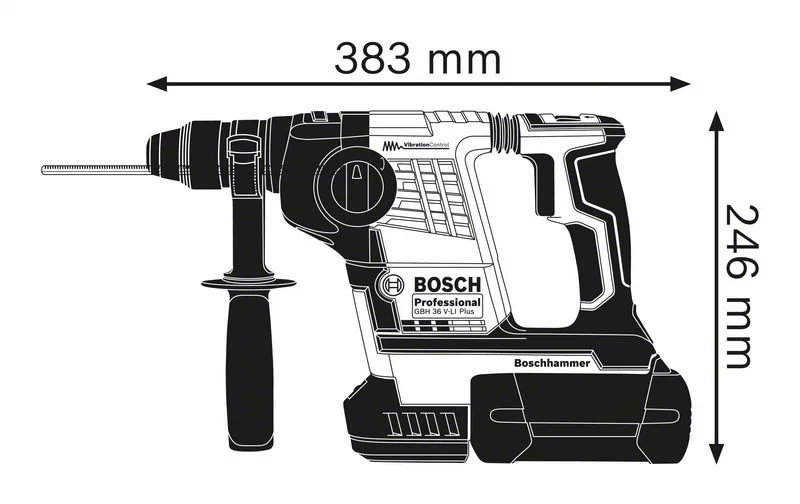 BOSCH Professional - GBH 36 V-LI Plus Professional - Martello perforatore a batteria