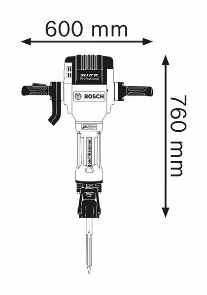 BOSCH Professional - GSH 27 VC Professional - Martello demolitore