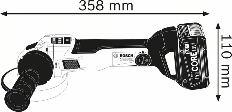 BOSCH Professional - GWS 18V-10 SC Professional - Smerigliatrice angolare