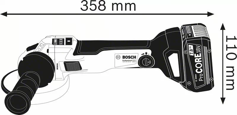 BOSCH Professional - GWS 18V-125 SC Professional - Smerigliatrice angolare