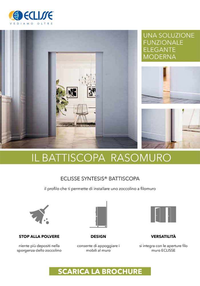 Scarica la brochure tecnica del battiscopa rasomuro ECLISSE